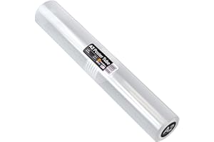 WestonBoxes Storage Tube for Posters, Prints, Drawings & Artwork, Clear Plastic with a 50/50 Screw Split (1, A2, Diameter-65mm / Length-440mm)