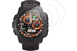 Beukei Panzer Schutz Glas für Garmin Instinct/Instinct Solar/Instinct 2, 4 Stück Panzer Schutzfolie[3D Vollständige Abdeckung][9H Härte][Fingerabdruck kompatibel] Displayschutzfolie