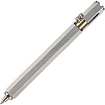 SMOOTHERPRO Massief messing bout actie pen balpen compatibel met Parker navulling voor EDC-handtekening kantoor school zakelijke kleur natuurlijk (SPR138