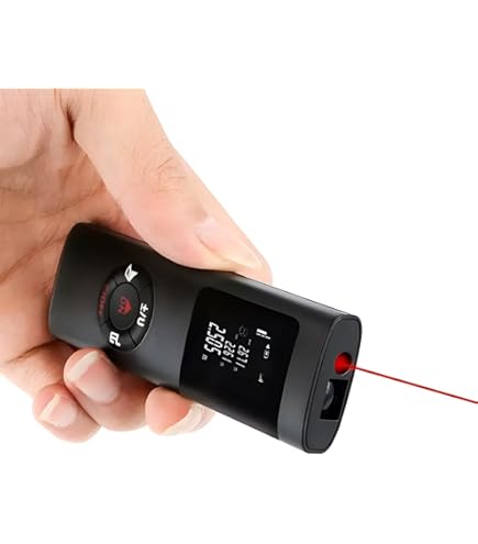 PREXISO Mini Laser Measure, 135Ft Rechargeable Laser Distance Meter With High Accuracy Multi