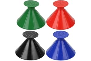 Ziofy 4pcs Ice Scraper Magical Ice Scrapers for Car Windscreen, 4 Pack Round Snow Scraper, Magical Cone Shaped Lightweight Plastic, Professional Snow Removal Shovel Tool