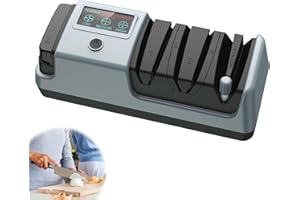 MOCOLI Afilador Eléctrico, Afilador de Cuchillos,Afilador de Cuchillos Tijeras Electrico Profesional con Cepillo,Afilado Profesional en 3 Etapas de Cuchillos de Cocina