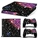 Produktbild Stillshine PS4 Skin Aufkleber Sticker Folie schützende Haut Schale für Sony Playstation 4 Konsole und 2 Controller (Violett Himmel)
