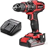 Einhell Taladro percutor con batería TE-CD 18/44 Li-i Power X-Change (18V, 44 Nm, función de perforación por percusión, porta