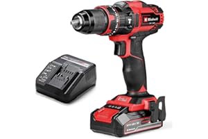 Einhell Taladro percutor con batería TE-CD 18/44 Li-i Power X-Change (18V, 44 Nm, función de perforación por percusión, portabrocas metálico de 13 mm, 2 velocidades, incl. batería de 2,5 Ah y batería)