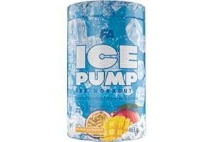 FITNESS AUTHORITY FA Nutrition Ice Pump Booster | 463g je Behälter | Pre-Workout Training Kühleffekt Body Building | L-Citrullin Beta Alanin Koffein | Nahrungsergänzungsmittel (Mango-Passion Fruit)