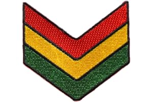 TOPT RASTA ecusson Rasta Jamaique Sergent Army armée Reggae thermocollant 7x6cm patche Badge