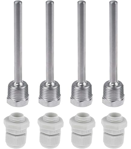 Tubi Protezione Sensori 2 Pezzi Manicotti Sommergibili In Acciaio Inox 304 | Filettatura G1/2 | Per Sensori Di Temperatura, Termocoppie | Lungh. 50 Mm Tubo Protezione Sensore