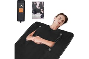 CISSIYOG Couverture de sauna, couverture de 0 à 60 minutes de réglage libre, chauffage rapide des années 20, sauna adapté pour la désintoxication et la relaxation à la maison.