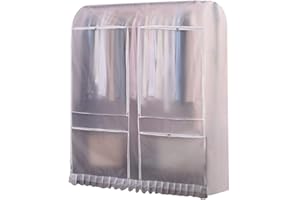 fllyingu Funda Protectora Perchero Burro Portátil Funda Ropa Percha Protector, Viento y Polvo y a Humedad Ideal para Vestidos, Trajes, Abrigos, Chaquetas, Pantalones