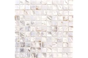MOSAIK-NETZWERK Mosaik Fliese Muschel permutt für WAND BAD WC DUSCHE KÜCHE FLIESENSPIEGEL THEKENVERKLEIDUNG BADEWANNENVERKLEIDUNG Mosaikmatte Mosaikplatte