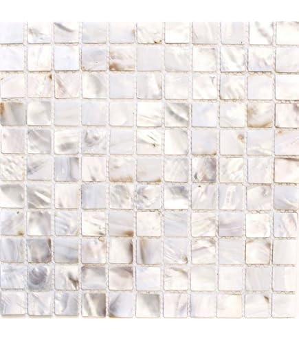 Lot De 10 Tapis Mosaïque Auto-adhésifs Blancs – Effet Carrelage, Joints Noirs, Pour Salle De Bain Et Cuisine