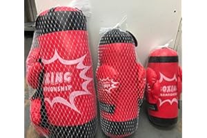 SGM Kids BOXING SET Punch Bag & Gloves Kit Child Exercise Birthday Gift Toy
