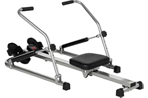 HOMCOM Máquina de Remo Hidráulico Plegable con 3 Niveles de Resistencia Monitor Digital y Pedal Antideslizante para Fitness en Casa Acero 129x70x70 cm Negro y Plata