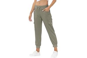 JINSHI Pantaloni Donna Cargo Pantalone Lungo Sportivo Leggero Lavoro Jogging Pant con Tasche