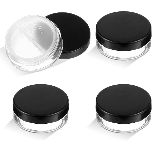 10 Stück Leere Puderdosen Aus Kunststoff, Mit Sieb – Für Lose Puder, Make-up Oder Kleinteile
