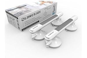 LORESJOY 2 sztuki uchwyt bezpieczeństwa do łazienki, podłokietnik łazienkowy, uchwyt łazienkowy, bezpieczeństwo w łazience, uchwyt łazienkowy, drążek bezpieczeństwa z przyssawką dla osób starszych