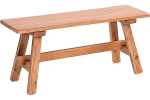 DESIGN DELIGHTS esign Delights - Panca da Cucina in Legno Riciclato, Pieghevole, 90 x 39 x 26 cm (L x A x P)