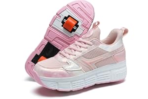 LYBANG Kids Roller Skate Shoes Automatic Retrectable Technical Skateboarding Skates Multisport Outdoor Running Sneakers for Boys and Girls Novel Gift