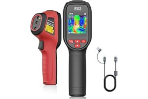 HIKMICRO E02 Thermal Camera，SuperIR 240 x 240 IR resolution with Visual Camera, SuperScene™, Portable Compact Thermal Imaging Camera with Laser pointer, 20Hz refresh rate, -20°C to 400°C