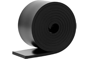 NUTKIT Bande de Caoutchouc, 40mmx3mmx1m Tapis Caoutchouc Néoprène, bande de protection caoutchouc, Ban-de Caoutch-ouc Solide, pour Joints Protection Contre Les Vibrations, Couverture, Bricolage