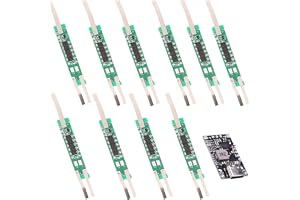 Youmile Opakowanie 10 sztuk 2S 7.4V 18650 Płyta Ochronna BMS do Baterii Li-ion Ochrona przed Nadładowaniem, Nadrozładowaniem, Nadprądem i Zwarciem, z Modułem Ładowania z Pasem Nikelowym