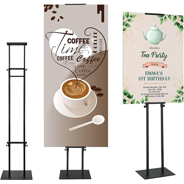Heavy Duty Sign Stand, 5 Pcs Adjustable Poster Board Stand Double-Sided - View #11