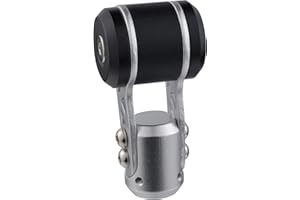 Padaodao T Type Shift Knob Aluminum Alloy Gear Shifter Handle Car Lever Stick Head for Most Manual Automatic Vehicles, Black