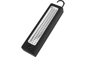 LYTARI 72 LED Ultra Bright Work Light Magnetic DIY Work Light with Hanging Hook Portable Battery Powered Inspection Lights for Camping Household Fishing Car Repair Shed Workshop Garage Attic (Black)