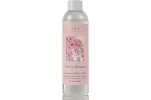 COCORRÍNA Recharge Diffuseur de Parfum - Cherry Blossom 200ml Huile parfumée pour diffuseur à Roseau Parfum d'ambiance pour Chambre à Coucher, Salle de Bain, Bureau, Maison déco