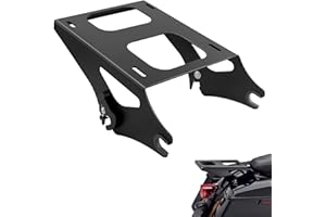 ROADGIVE Detachable Two Up Tour Pack Pak Mount Luggage Rack Compatible Harley Davidson Touring Street Glide/Electra Glide/Road Glide/Road King 2014-2021 Black