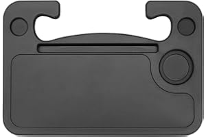 Yajimsa Car Steering Wheel Desk, Multi-functional Portable Car Laptop Table, Food Steering Wheel Tray, Fits Most Vehicles Steering Wheels for Travels Driver