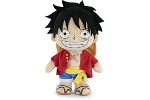 BARRADO One Piece Charakter przytulanka - 28 cm - Luffy, Sanji, Roronoa Zoro - super miękka jakość (Luffy)