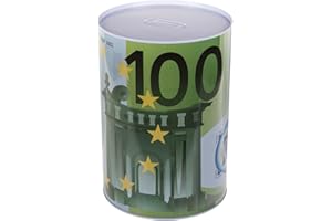 Out of the blue Deko-Objekt/XXL-Spardose aus Metall mit dem Motiv Banknoten im Wert von 100 Euro/MaÃŸe: 15 x 15 x 22 cm