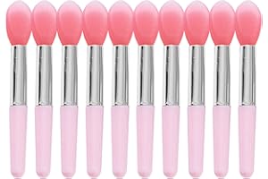 JTQYFI 10pcs Silicone Lip Brush Set Lipstick Lip Gloss Applicator Brushes Mini Lip Care Makeup Brushes For Women Girls Lip Gloss Applicator