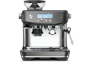 Sage - The Barista Pro - Machine à Café avec Mousseur à Lait Manuel & Moulin Conique Intégré - 30 Réglages de Mouture, 1650W - Pichet et Tamper Inclus - Acier Inoxydable Noir