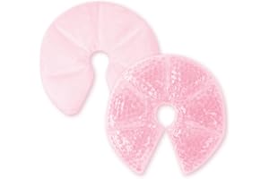 AOGOE Żelowe podkładki chłodzące piersią 3 w 1, 2 sztuki, niezbędne do karmienia piersią, wielokrotnego użytku, do chłodzenia po porodzie