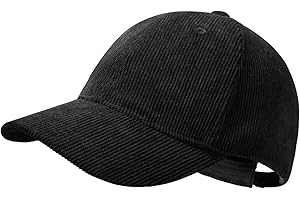 GADIEMKENSD Unisex Gorra de béisbol de Pana de Color sólido con Hebilla metálica Ajustable