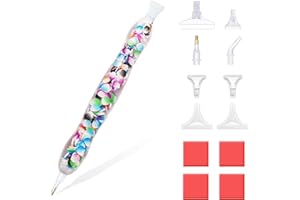 RECORDARME Resin Diamond Art Pen,Colorful Diamond Dot Pen,Diamond Art Tools Pen (Colorful Ceramics)