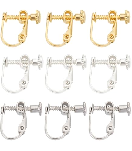 Oorbellen Clips Kopen SUNNYCLUE Schroefoorbelclips – Set Van 40 Stuks In Goud & Zilver | Voor Niet-doorboorde Oren, DIY Sieraden Oorbel Converters