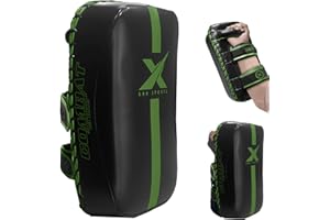 Xn8 Sports Muay Thai Pads Strike Shield Kickboxing Curved For MMA-Boxing-Martial Arts-Taekwondo-Karate Target-Punching (Sold as a single)
