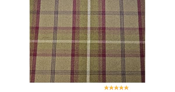 Porter And Stone Balmoral Wool Effect Thick Tartan Check Curtain