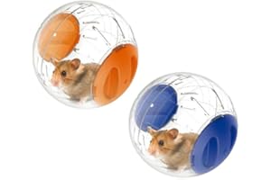 Emours Dwarf Hamster Running Play Ball Mini 4.8 inch Small Animal Hamster Run Exercise Ball,2 Pack