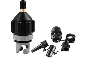 melebellot Gonfleur Paddle,Pompe À Planche À Pagaie, Adaptateur De Valve À Air pour Pompe Gonflable, Convient À La Plupart des Planches À Pagaie, Canoës, Canots Pneumatiques, Bateaux d'assaut(Black)