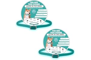 HDAKDDHG 2PCS Dog Collar Repellent Glow in the Dark Dog Collar Repellency Slow Release, Adjustable Water-Resistant Collar for Puppies and Dogs