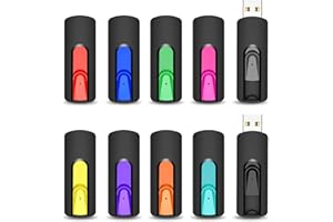 Pendrive 16GB, Vansuny Memorias USB 2.0 Pack 10, Pen Drive 16GB USB 2.0 Memoria Stick Flash Drive [10Unidades, Colores]