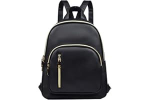 YANAIER Women Leather Backpack Rusksack Ladies Fashion PU Leather Casual Daypack Travel Bag Schoolbags Black