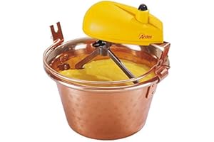 ARDES - AR24AM60 Chaudron en Cuivre Diamètre 26cm Mélangeur Polenta Confiture, Ardes Chaudron Mélangeur avec Moteur Électrique, Raccord à Baïonnette Facile à nettoyer, Mélangeur à Polenta 4/7 Portions