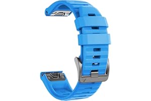 NotoCity Bracelet pour Garmin Fenix 7/6/5/6 pro/7 pro/5 plus, Quickfit 22mm Bracelet pour Garmin Forerunner 935/945/955/965, Epix Gen 2, Instinct/Instinct2, Quatix 7/6/5/7 pro, Approach S60(Azur)