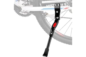 AILELAN Bike Kickstand, Adjustable Bike Kick Stand for 24 to 27.5 inch Wheels, Bicycle Kickstand Aluminum Alloy Folding Bicycle Stand Kick For Mountain Bikes, Road Bikes